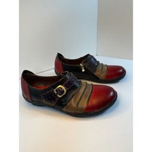 Spring Step L'Artiste Expel-RDM Multi Color Leather Loafers Shoes Womens 37